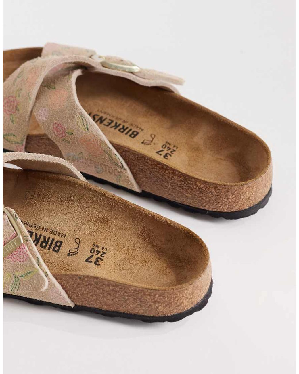 Birkenstock Natural Siena Suede Sandals