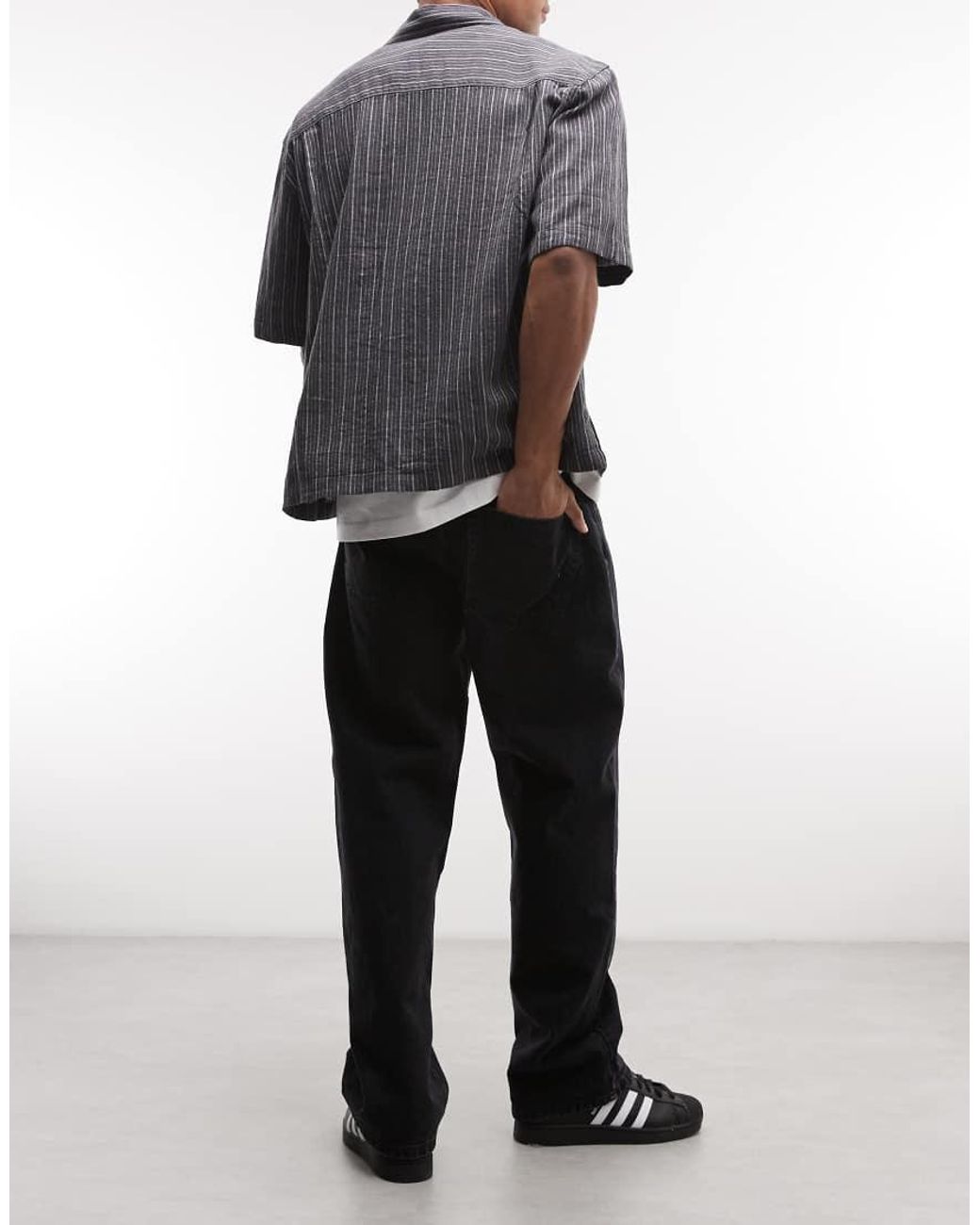 Jeans Con Con Rinforzi Al Ginocchio Lavaggio di No Problemo in Gray da Uomo