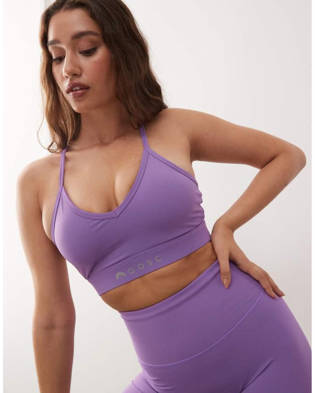 OOSC Purple Medium Support Infinite Sports Bra