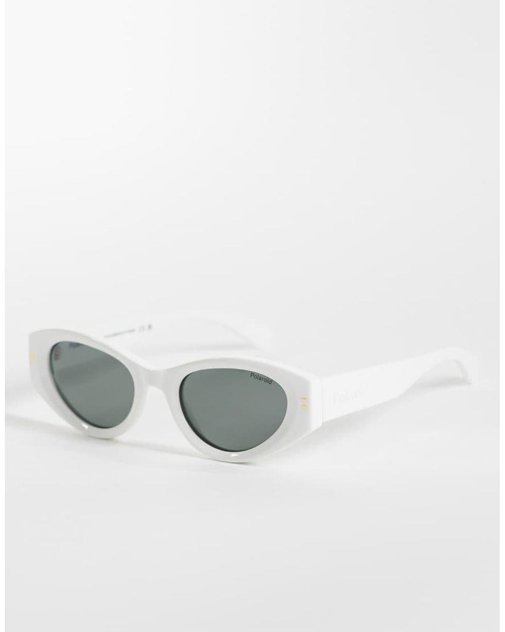 Polaroid Sunglasses White Polaroid Bold Cat Eye Sunglasses With Polarized Lenses