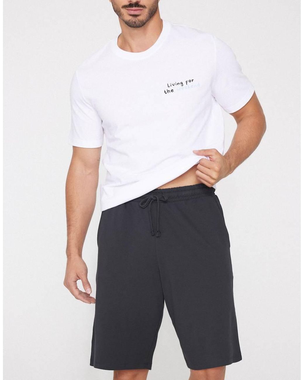Tezenis Blue Piqué Shorts for men