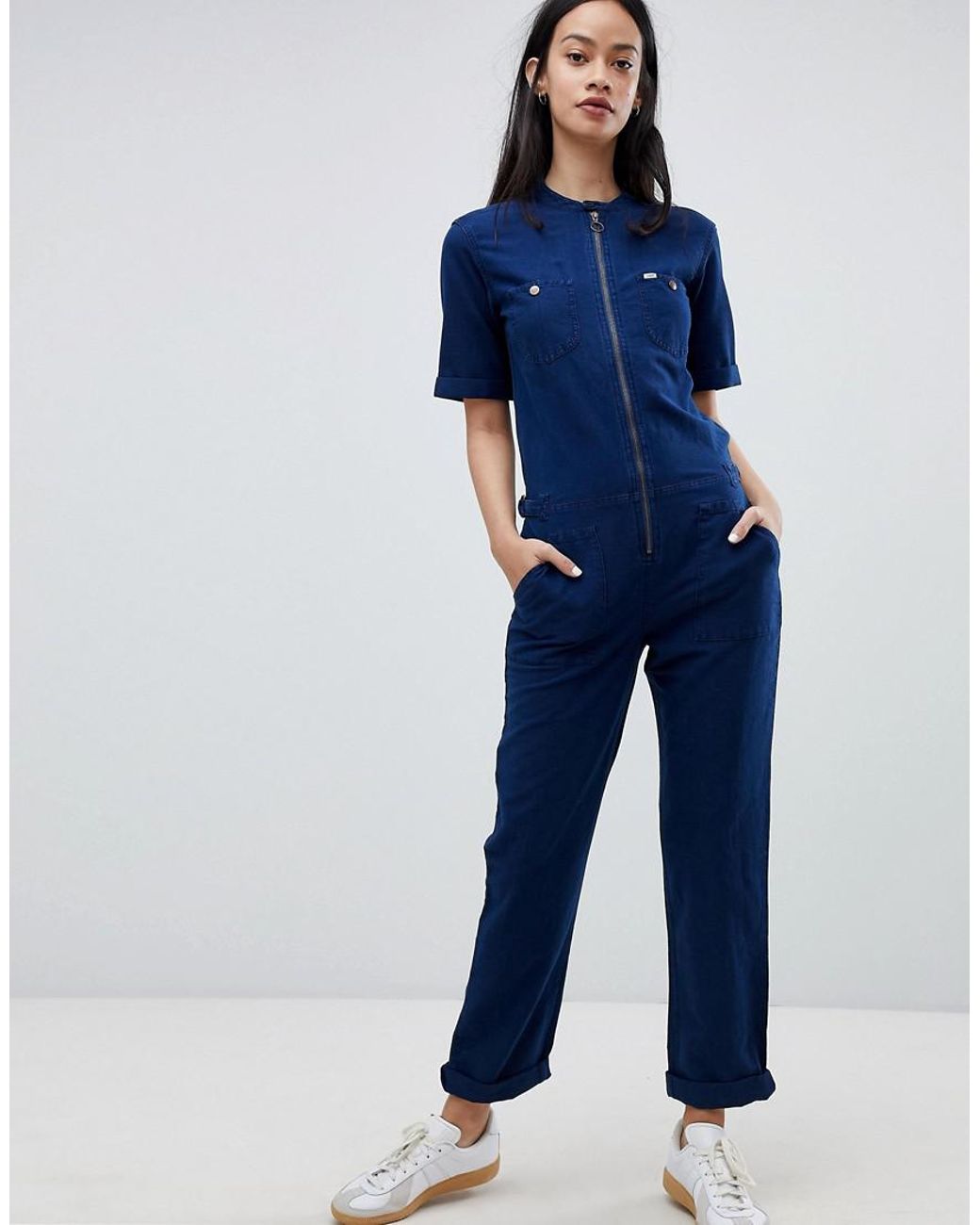 Lee Jeans Denim Zip Through Jumpsuit 