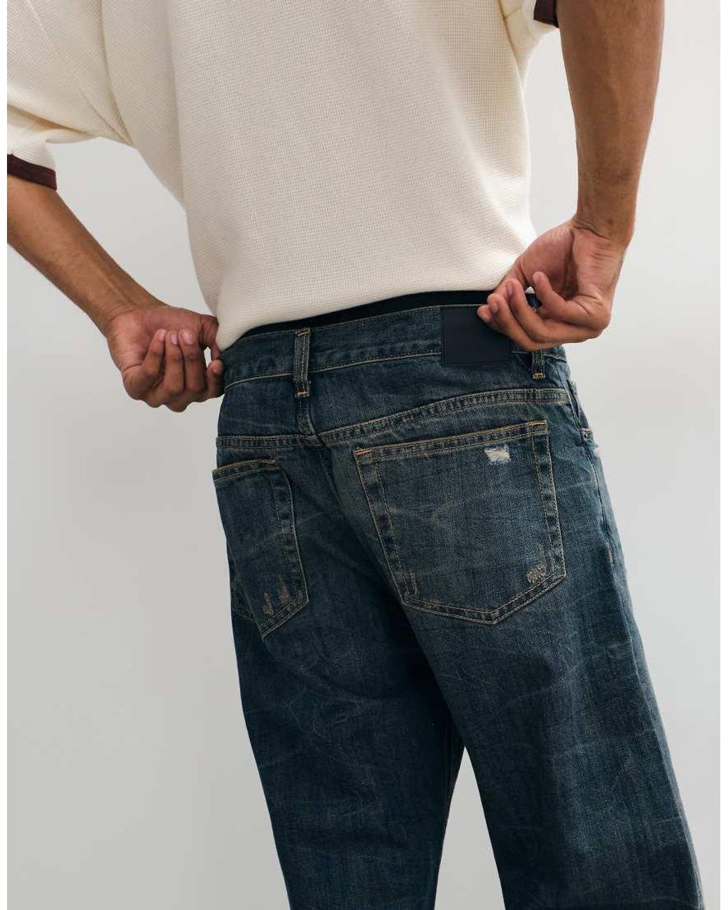Weekday Multicolor Space Relaxed Fit Straight Jeans for men