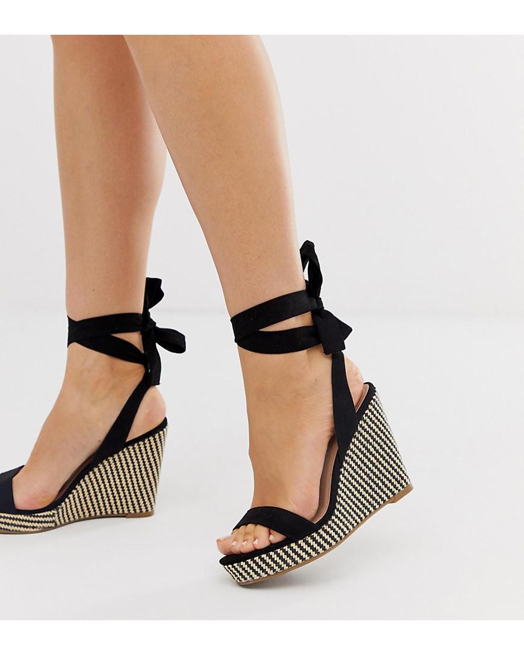 new look black wedges
