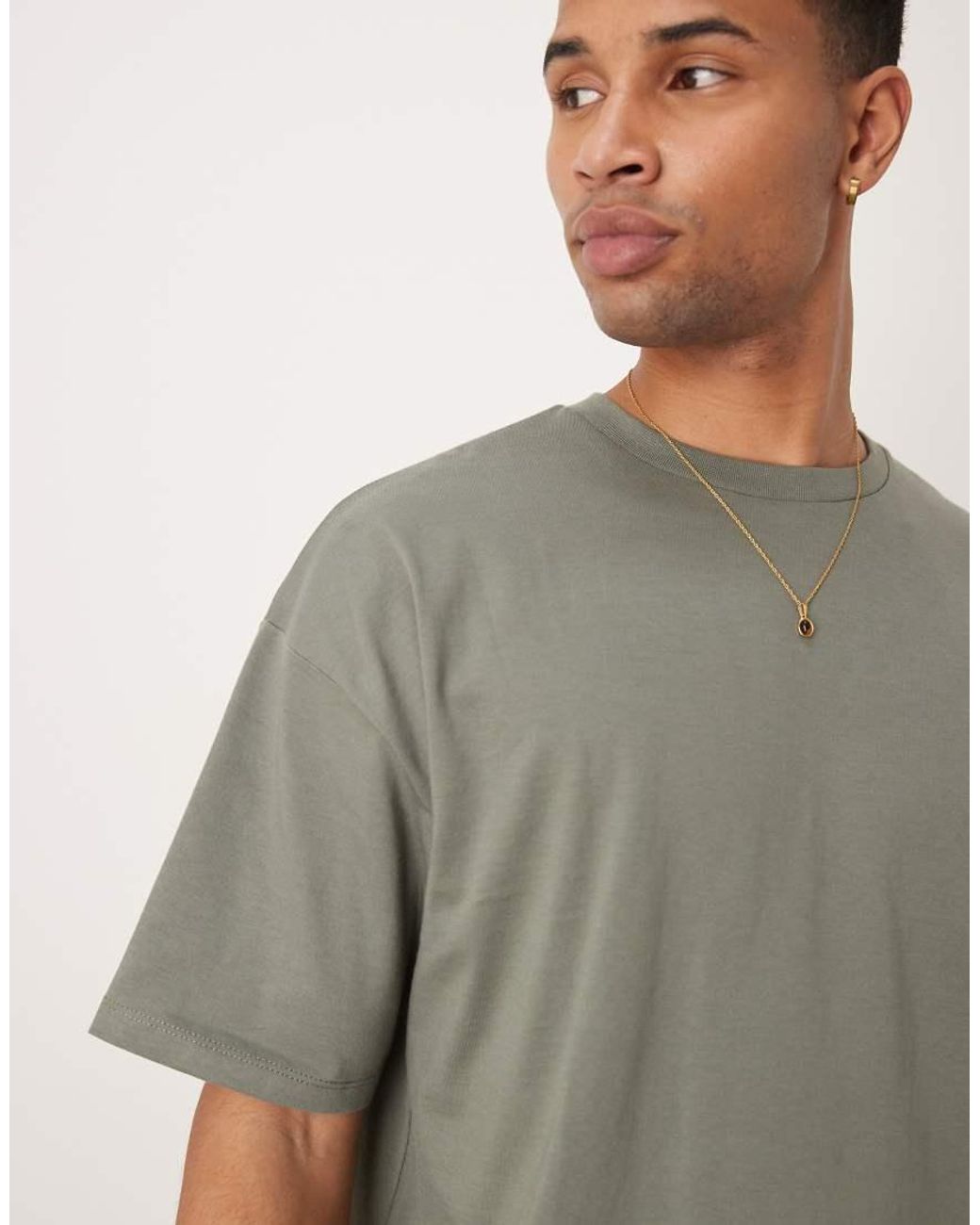 ASOS Green Oversized T-Shirt With City Graphic for men