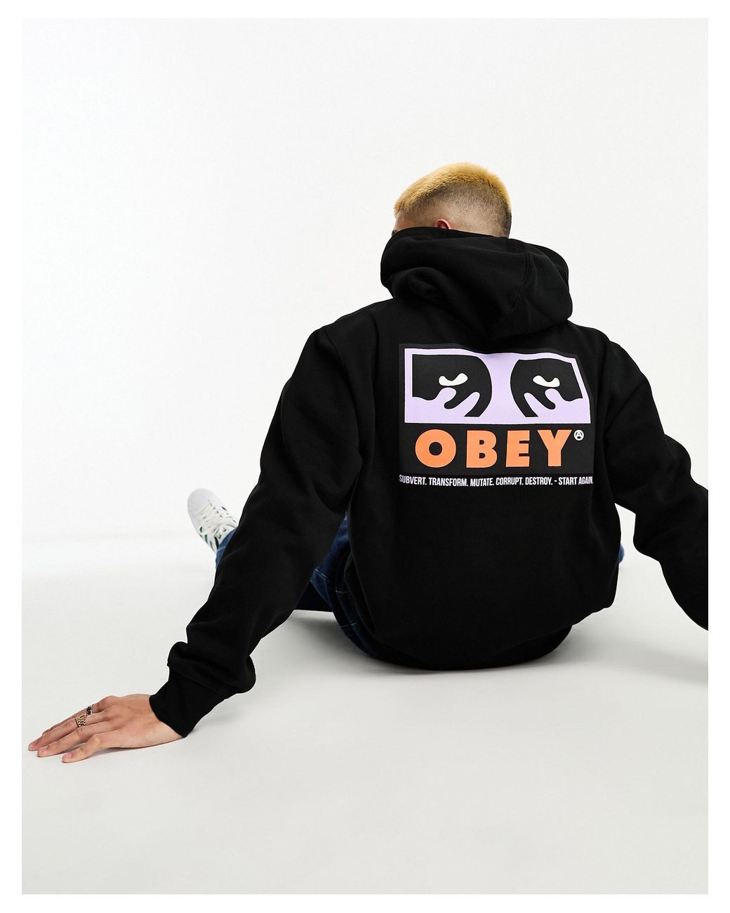 Obey felpa deals nera
