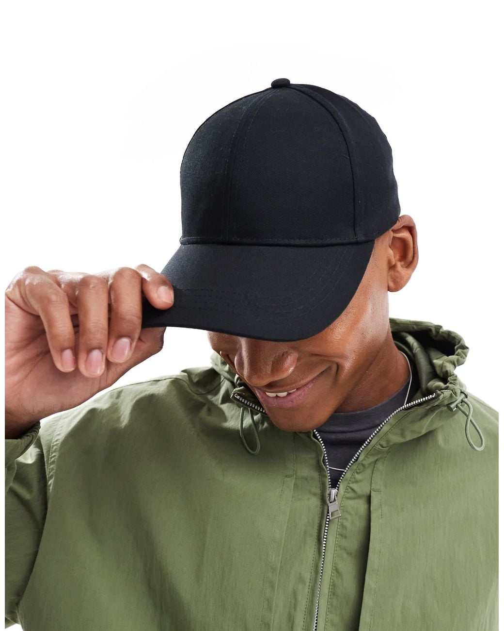 ASOS Black Baseball Cap for men
