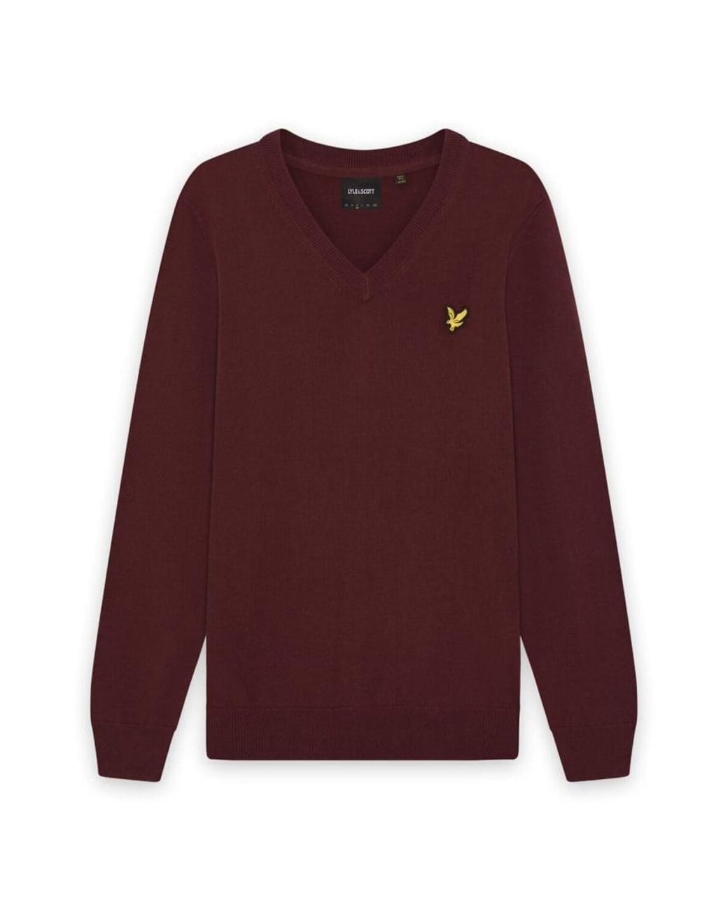 Lyle & Scott Purple Mid Knits Knitted V-Neck Jumper for men