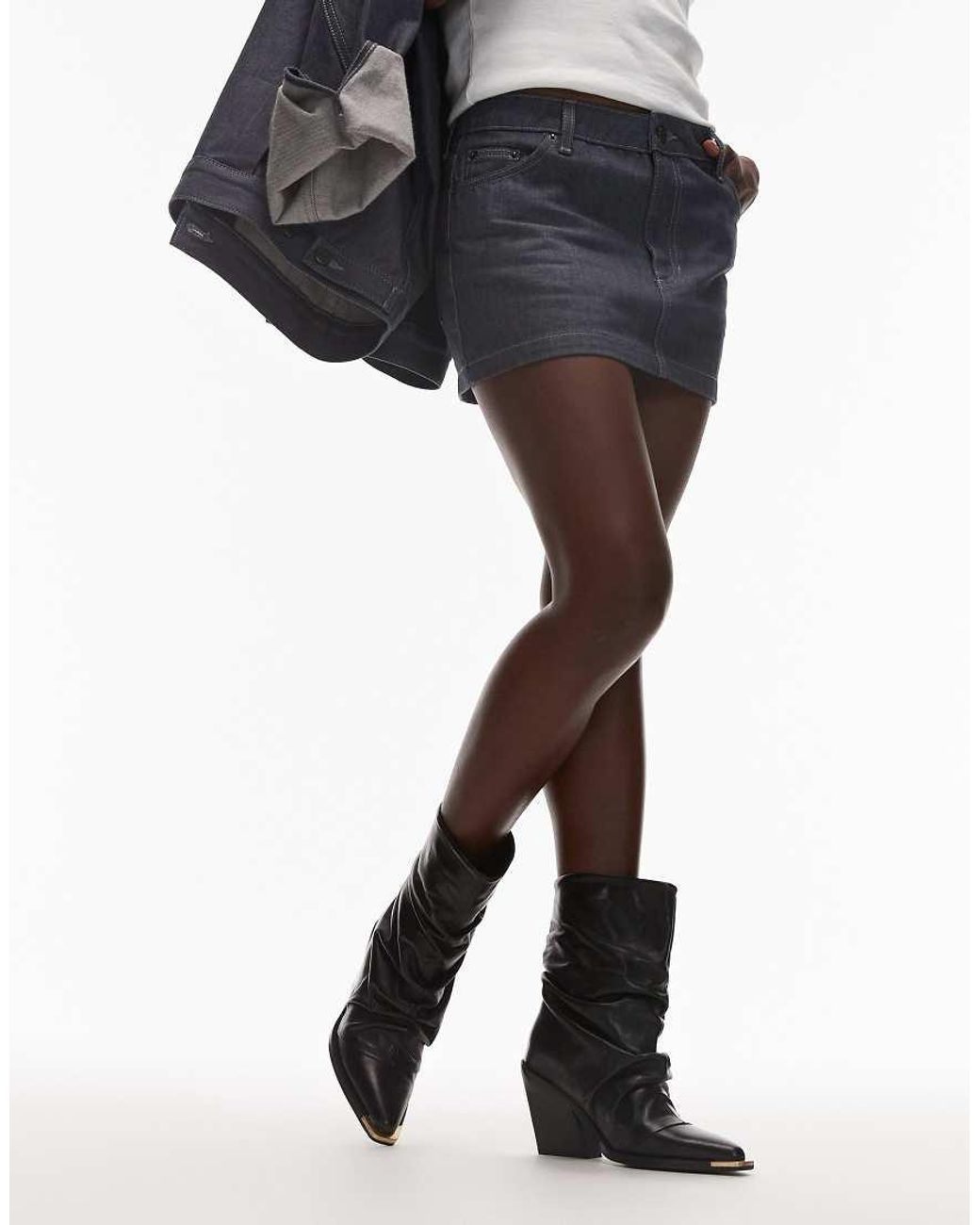 Bronx Black New-Kole Sloucy Mid Ankle Boot
