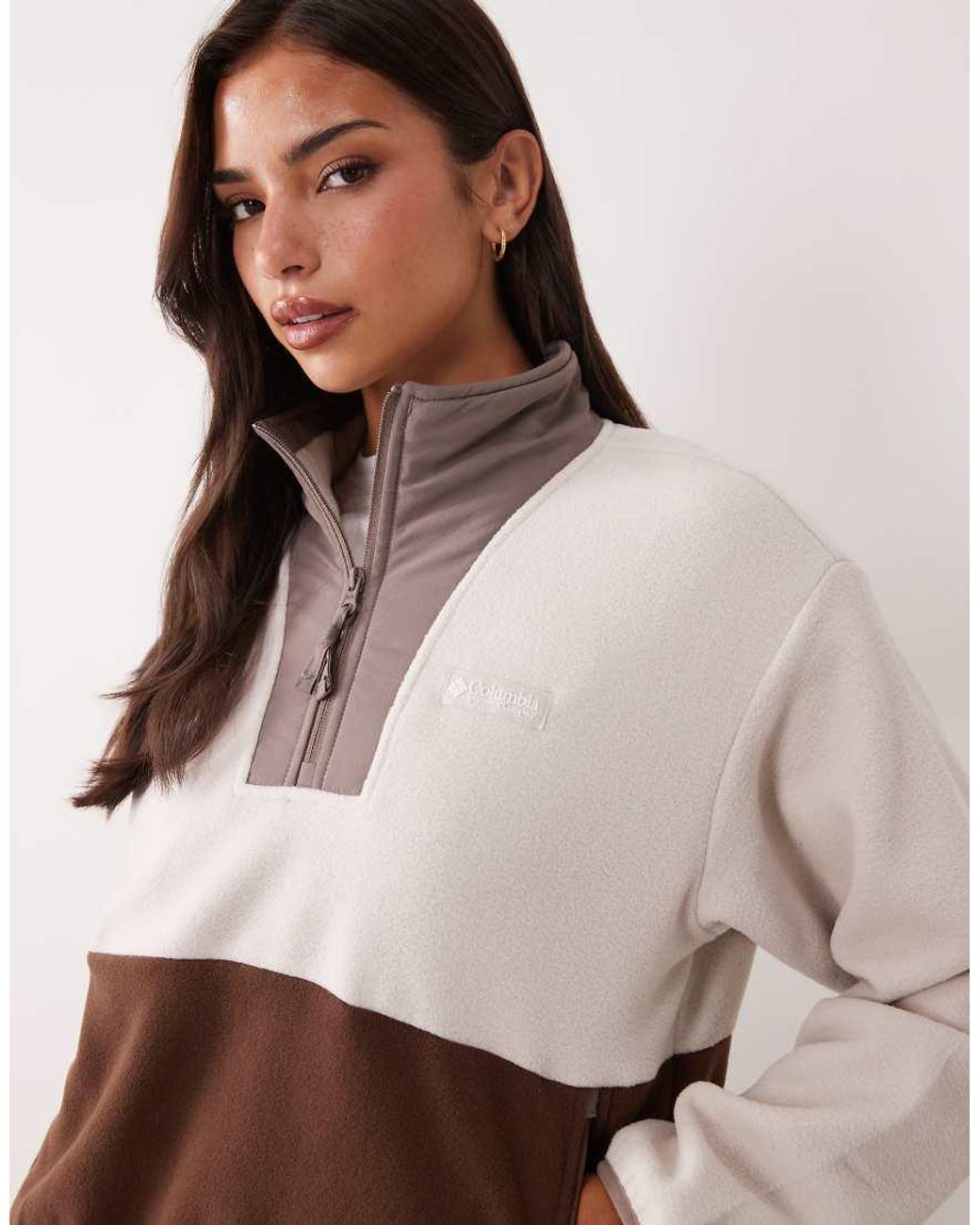 Columbia Brown Sequoia Grove Ii Half Zip Fleece