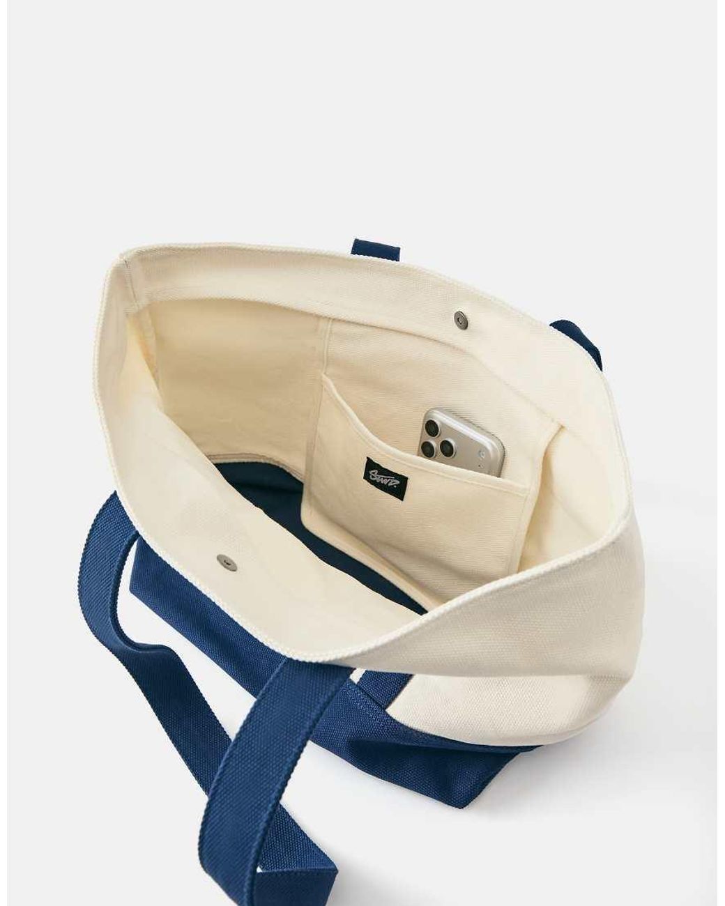 Pull&Bear Blue Canvas Tote Bag for men