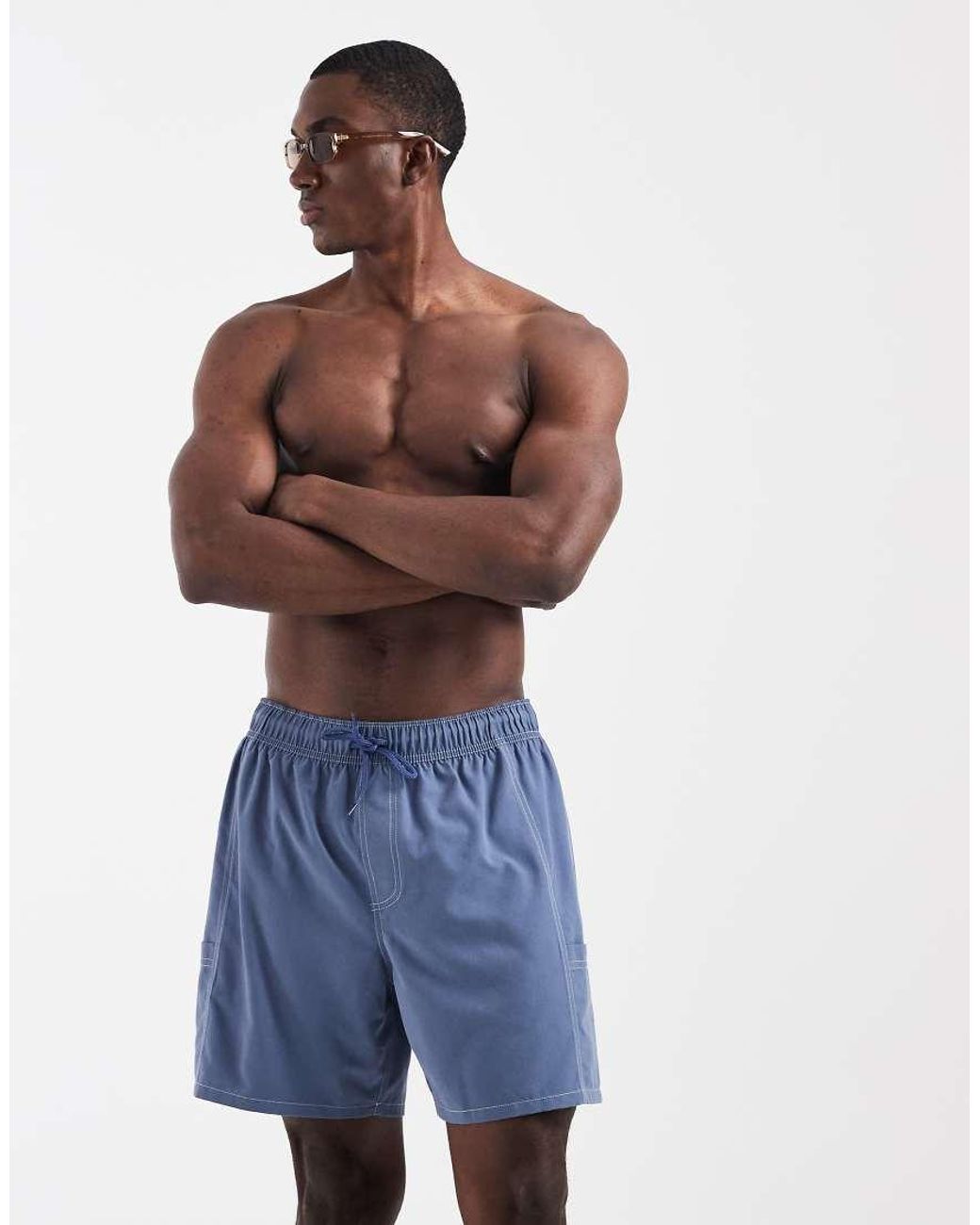 ASOS Blue Swim Shorts for men