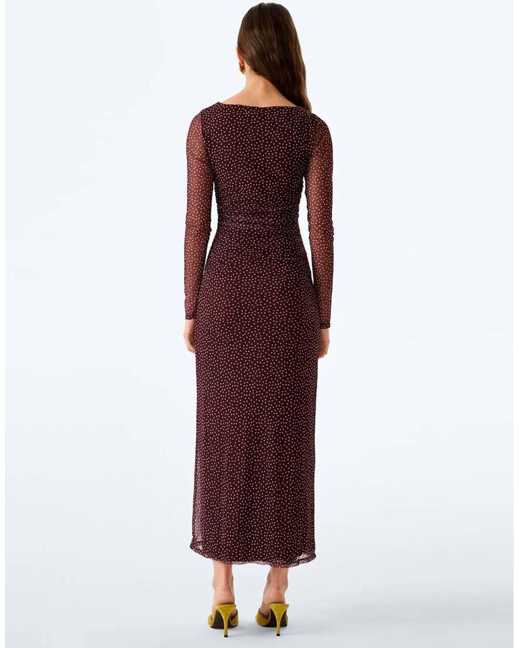 OMNES Red Hollis Polka Dot Maxi Dress