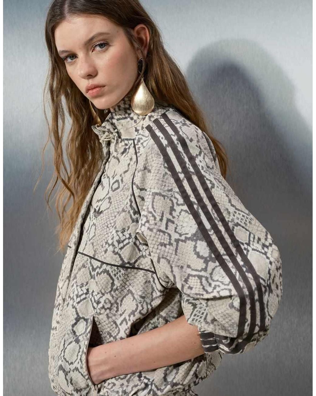 adidas Originals x ASOS Gray Oversized Track Jacket