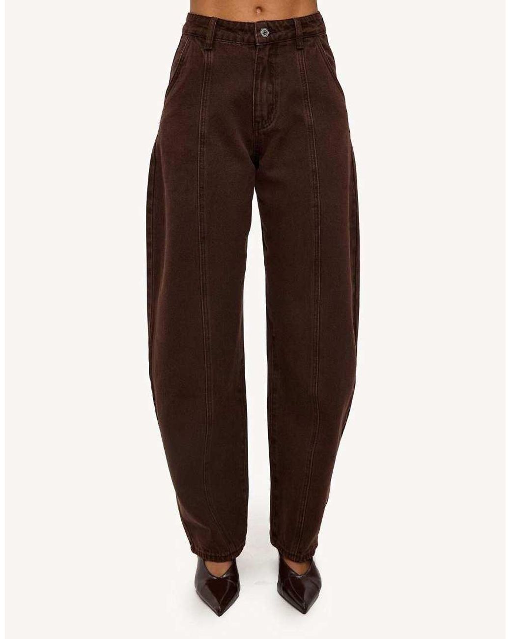 Loavies Brown Walk Slow, Glow Bright Wide Jeans