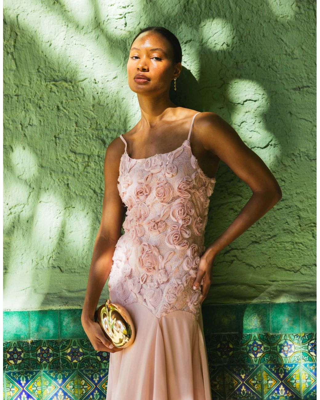 pink floral designer dress Y.A.S Applique Drop Waist Cami Maxi in Style DS24SG1Q-SM96V Stunning long wrap maxi Size:2Y-3Y Champagne Vinaigrette Dressing Recipe