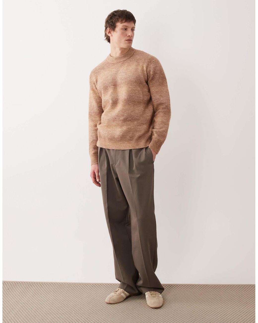 SELECTED – strickpullover in Natural für Herren