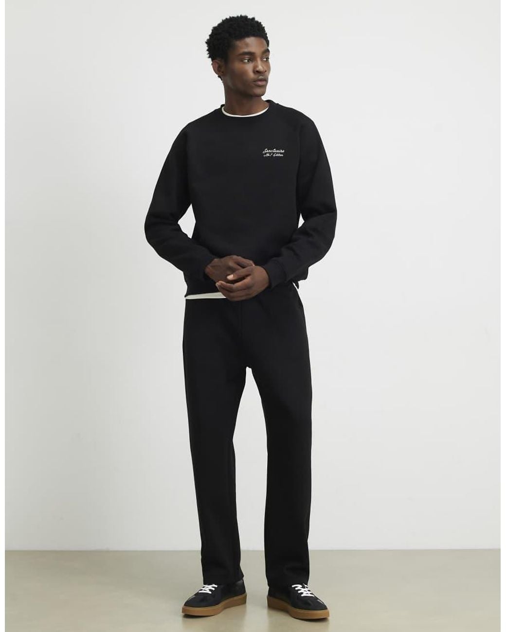 River Island Black Regular Fit Sanctuaire Sweatshirt for men