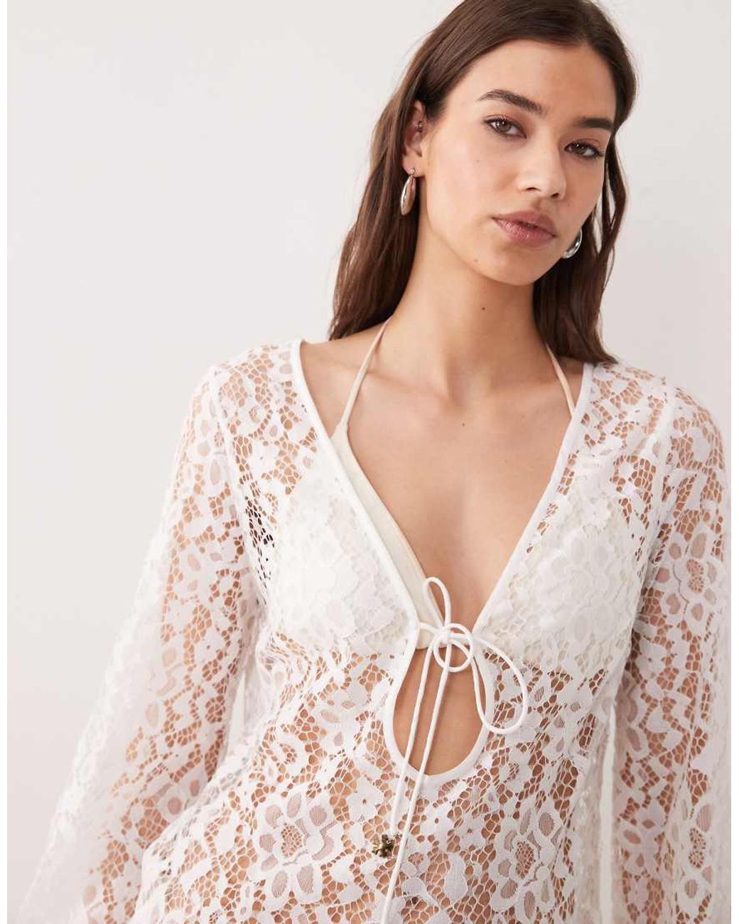 ASOS Pink Molly Lace Mini Beach Sundress