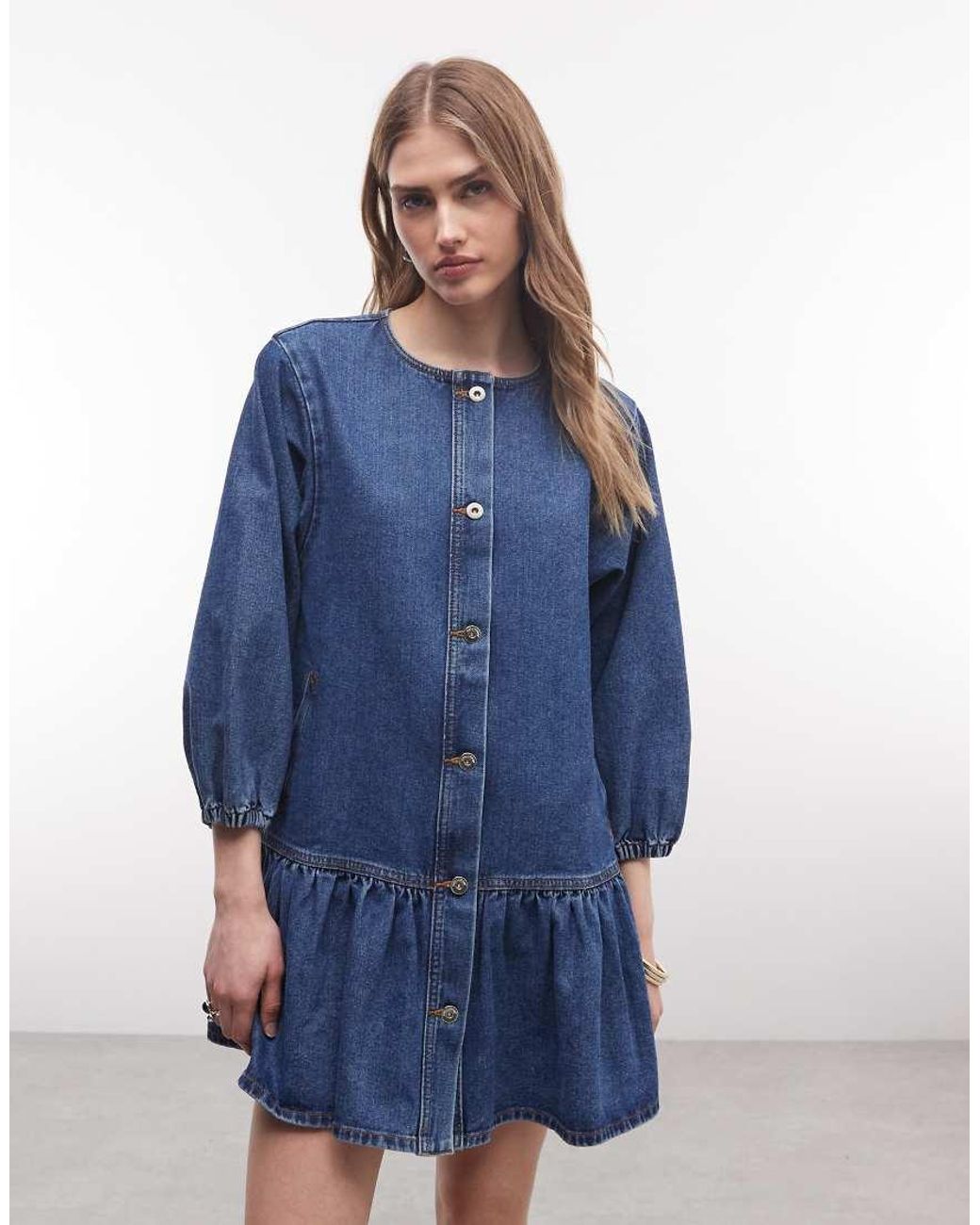 Collusion Blue Shirt Dress