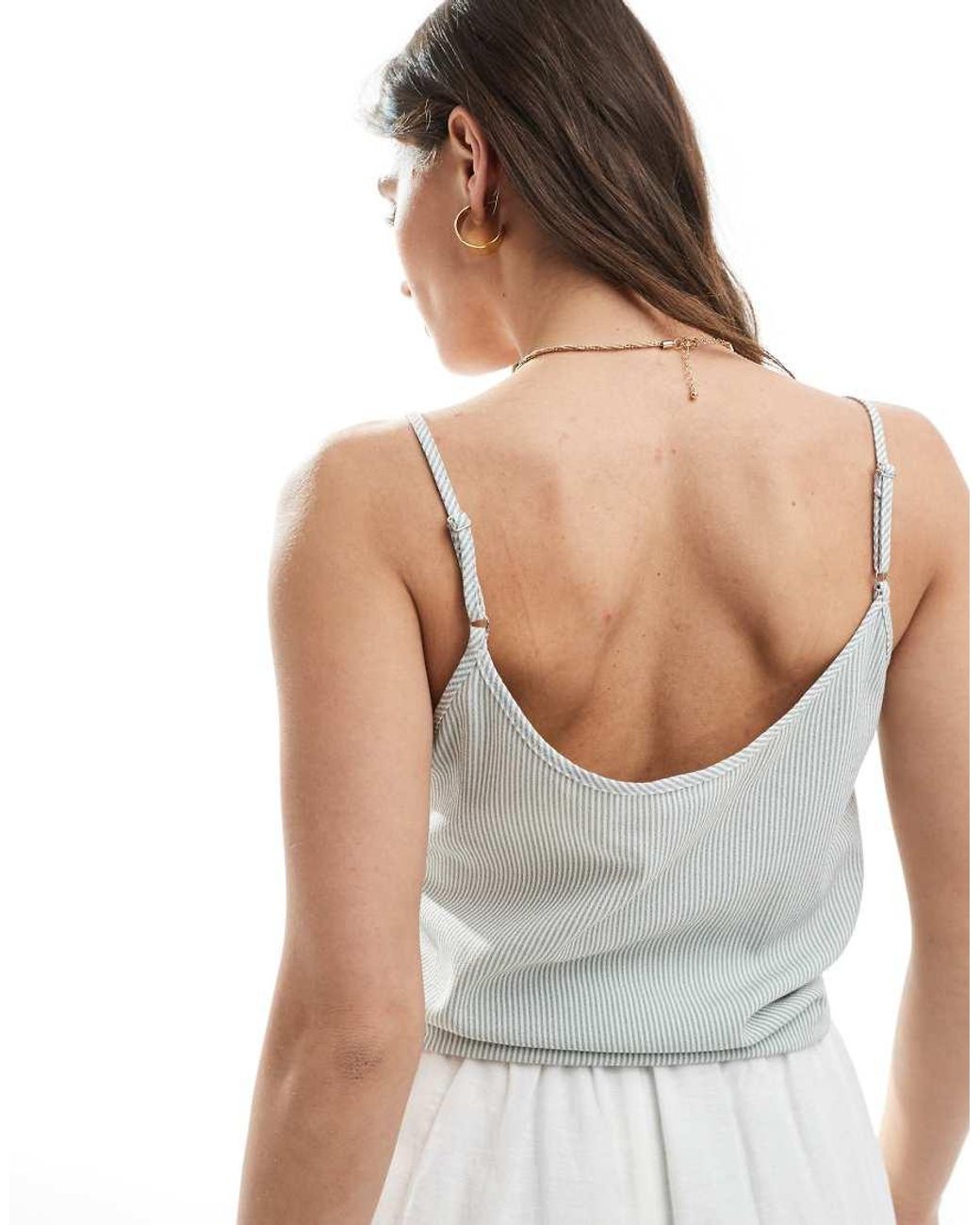 ONLY White Knot Front Cropped Vest