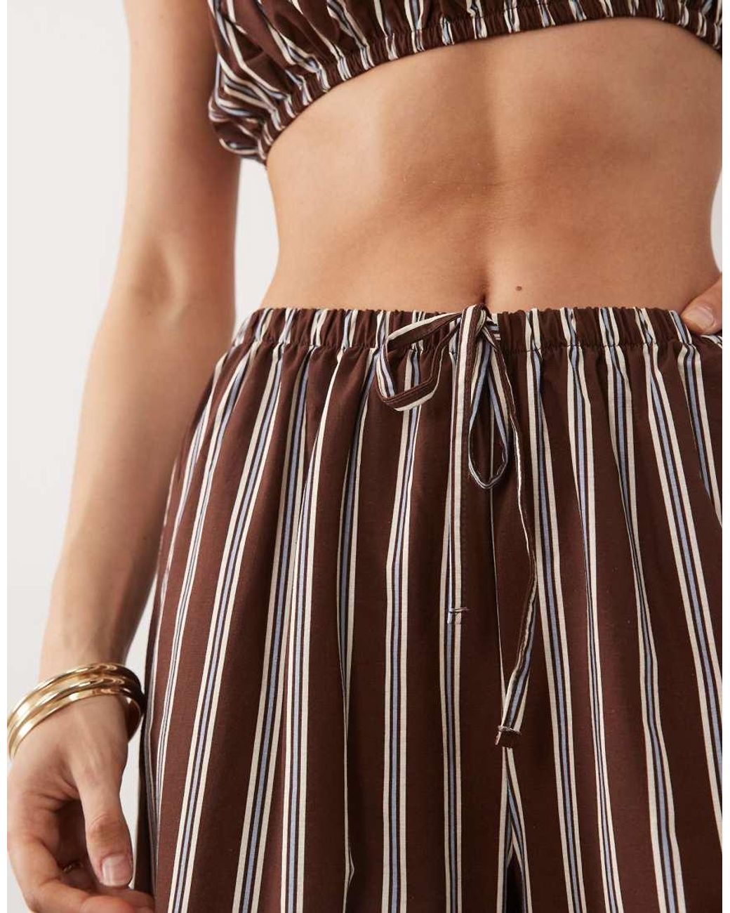 ASOS Natural Linen Blend Pull On Longline Short