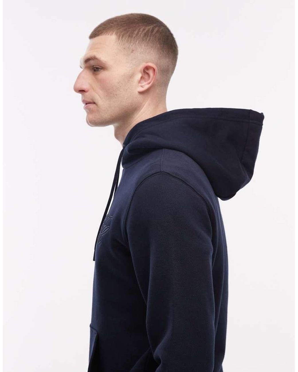 Tommy Hilfiger Blue Script Monogram Hoodie for men