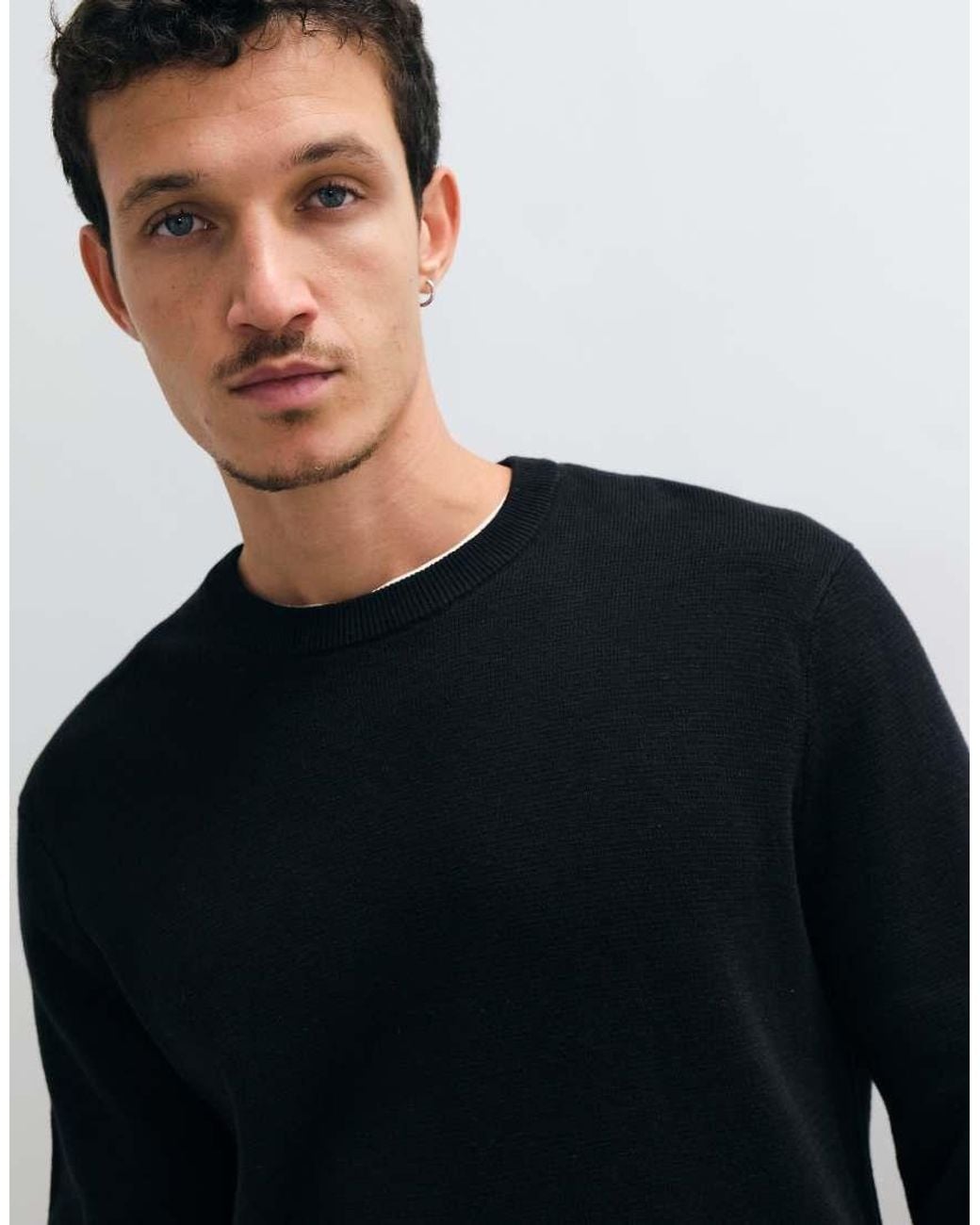 Only & Sons Blue Relaxed Fit Crew Neck Knit Sweater for men