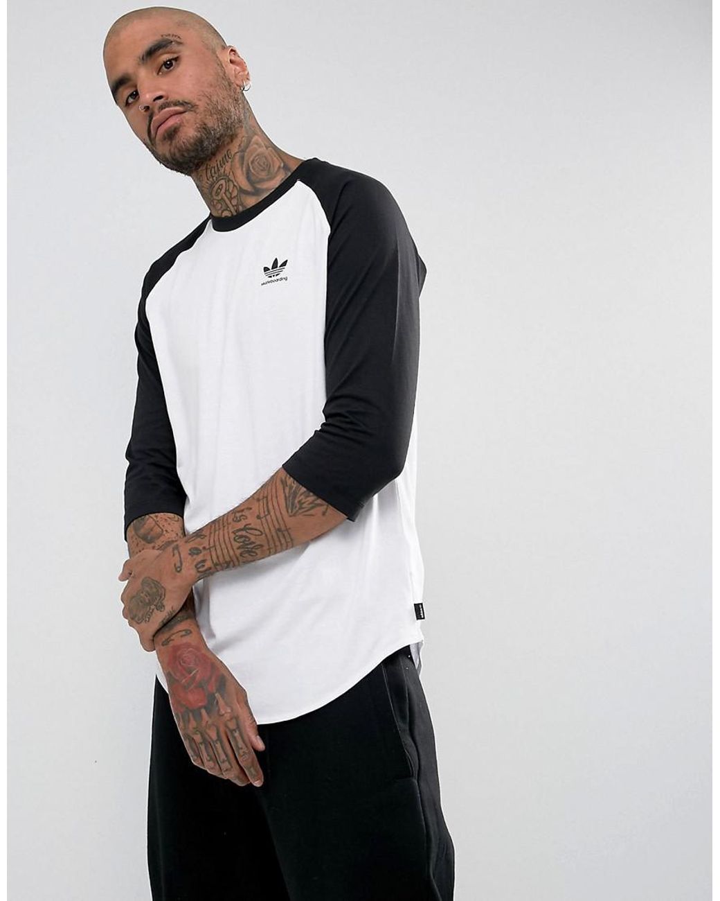 Motivar deseable pobreza adidas Originals Adidas Skateboarding Raglan T-shirt In White Br4937 for  Men | Lyst