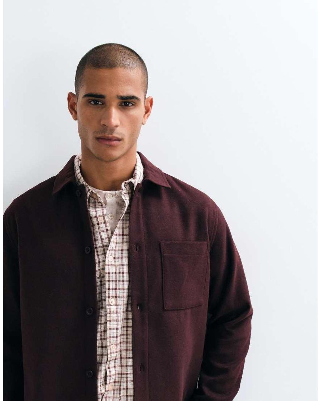 ASOS Overshirt Met Wol in het Blue voor heren