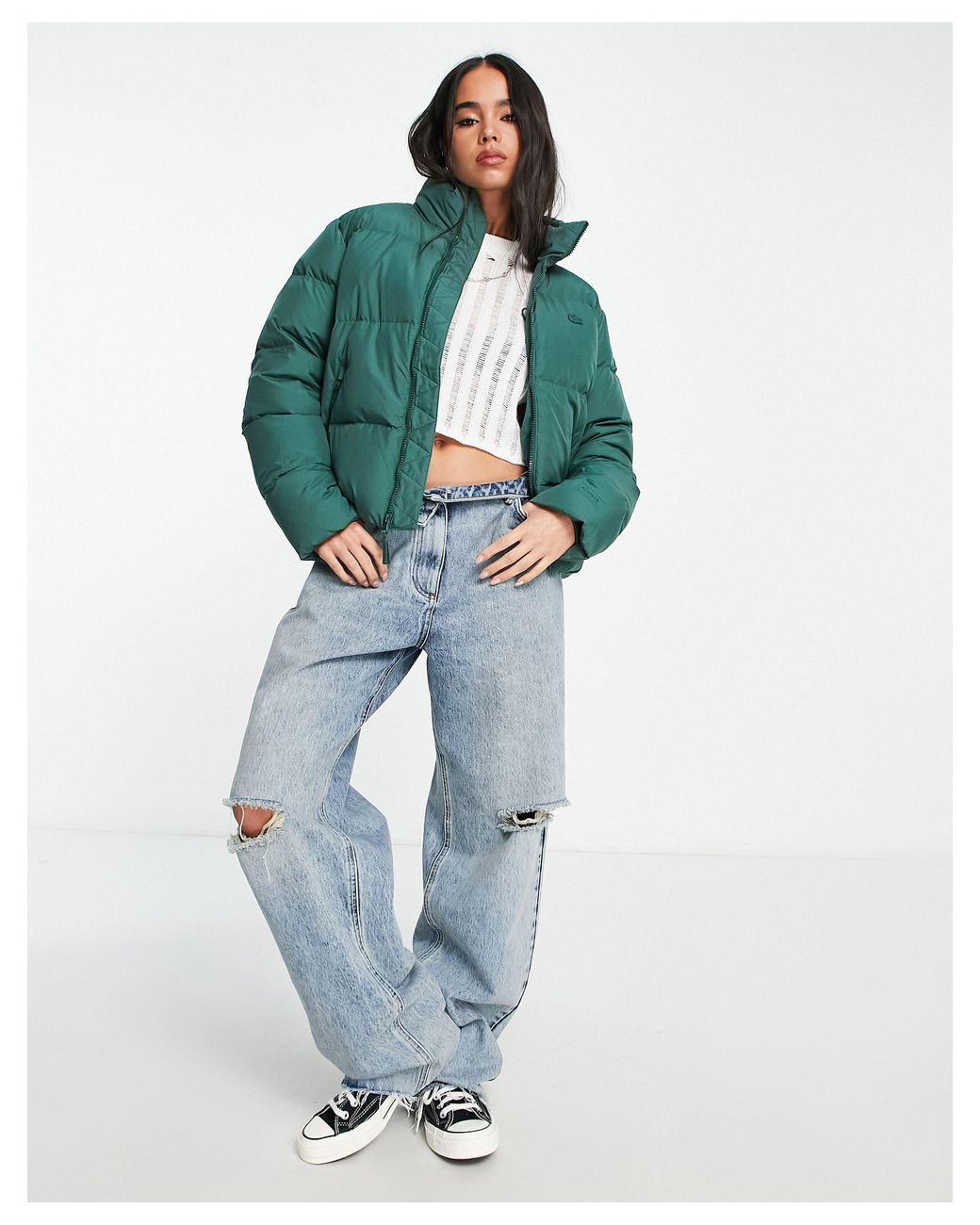 Lacoste green puffer jacket hot sale