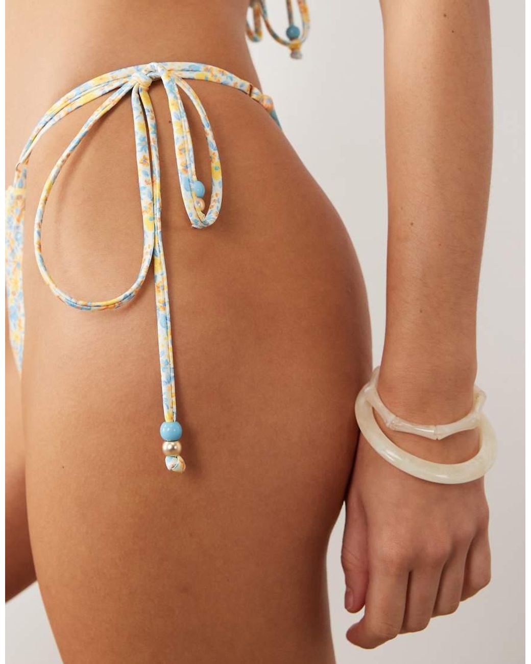 Kulani Kinis Natural Dreamy Daze Tieside Thong Bikini Bottom