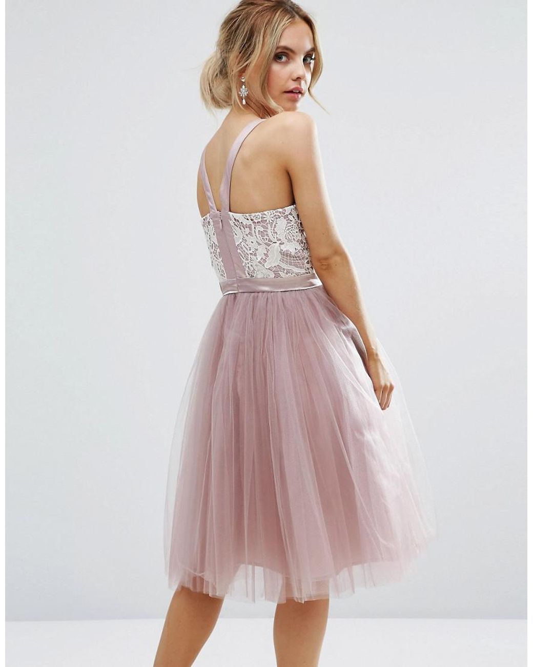 horizon trader spectrum Chi Chi London Chi Chi Petite Contrast Lace Corset Top Tulle Skirt Prom  Dress in Pink | Lyst