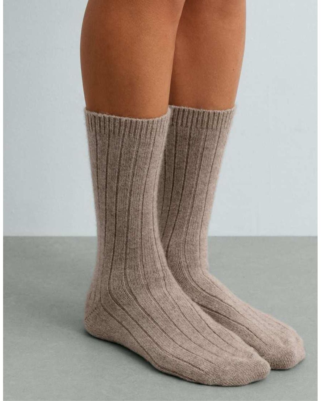 Oysho White Cashmere 75% Socks