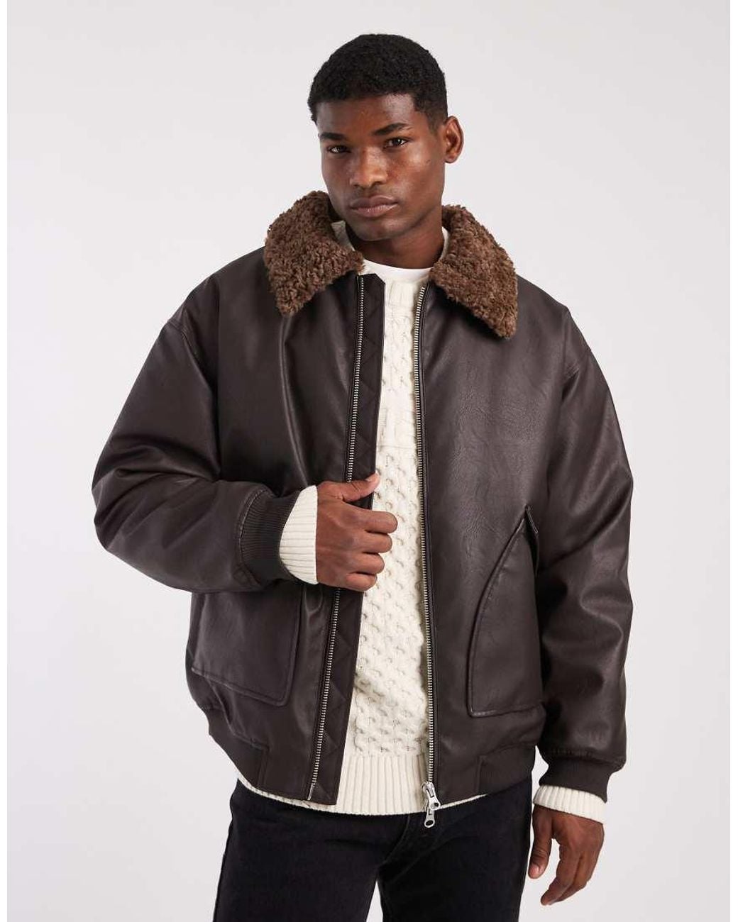 ASOS Brown Coach Jacket for men