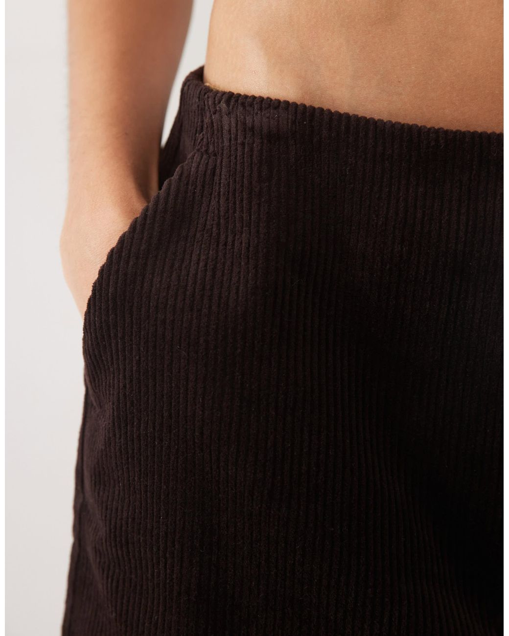 Threadbare Natural Cord Mini Skirt