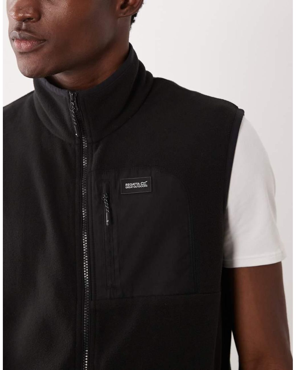 Regatta Black Full Zip Frankie Fleece Bodywarmer for men