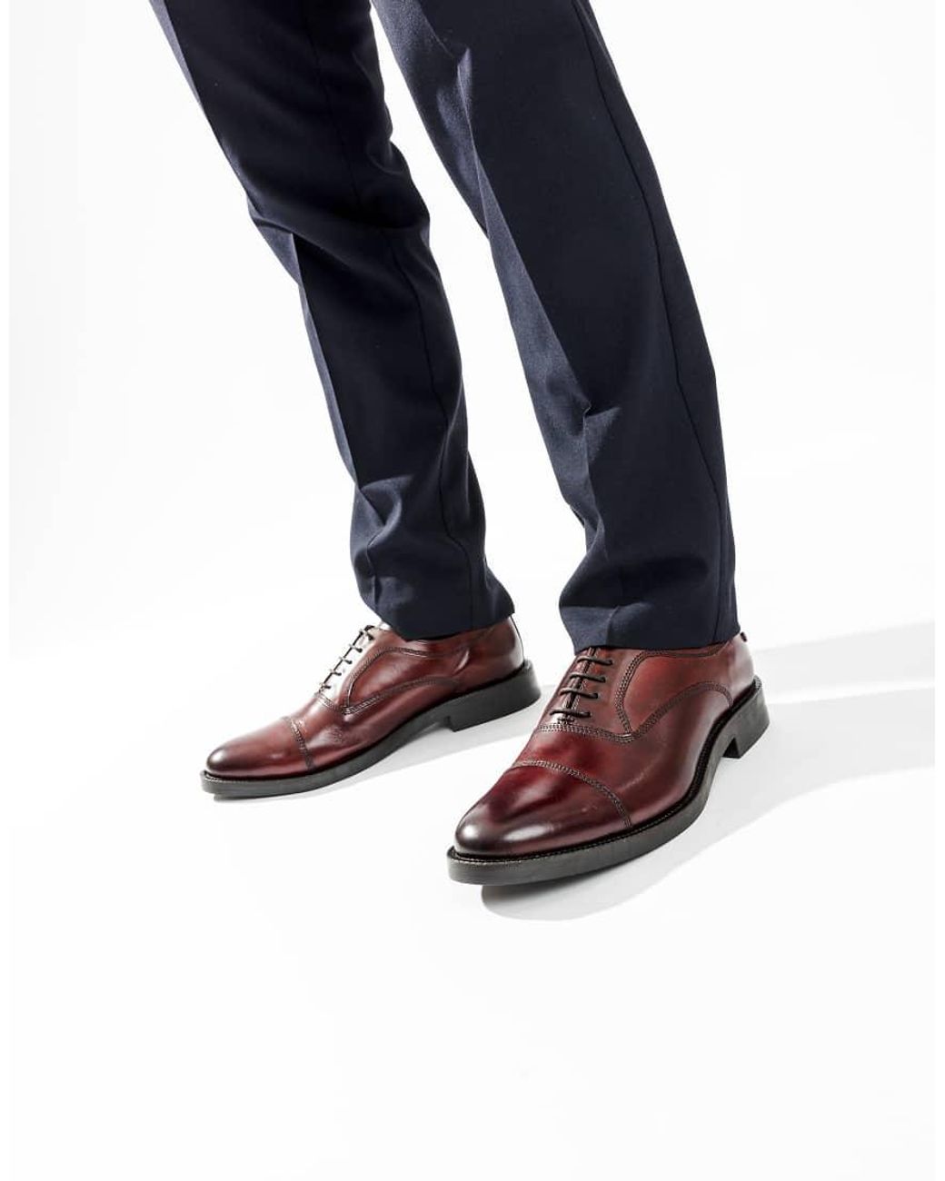 Base London Purple Roma Toe Cap Shoe for men
