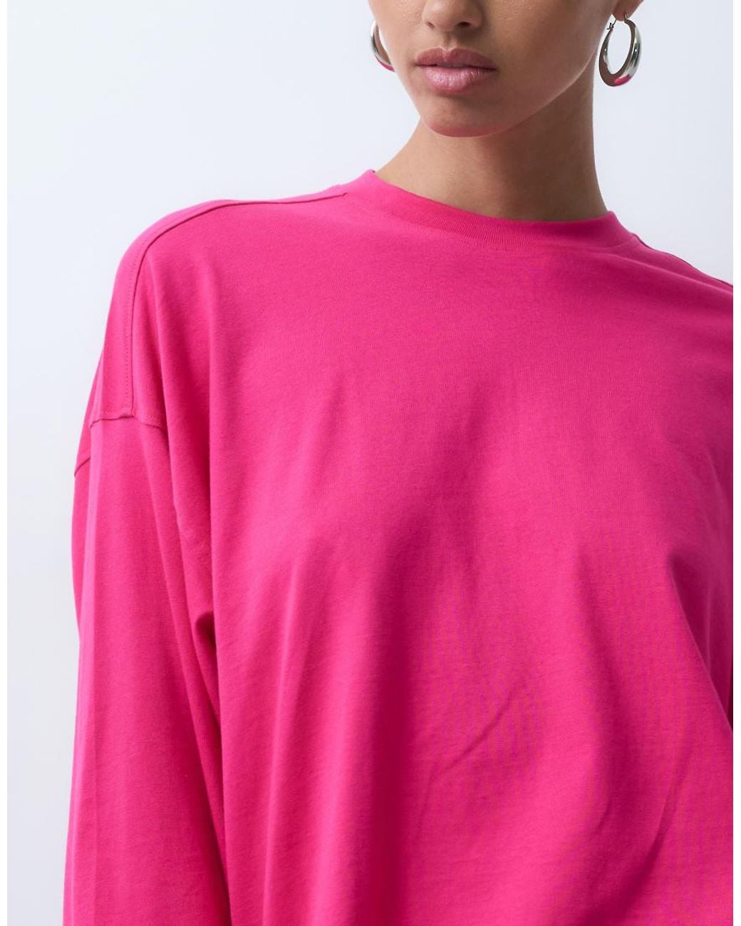 ASOS Red Oversized Long Sleeve Skater T-shirt