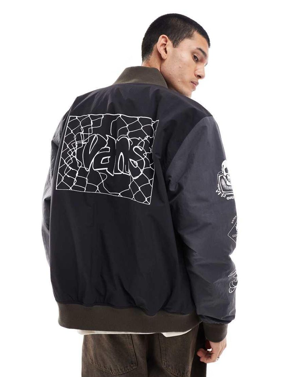 Vans Crazy Eddy Baseball Jacket in Blue for Men | Lyst UK