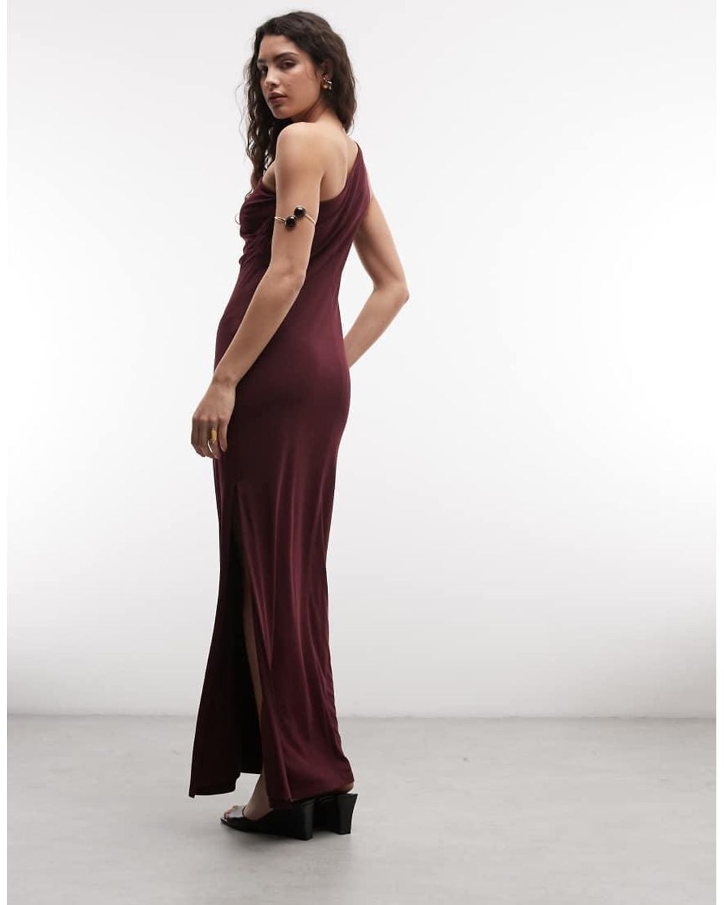 Ralph Lauren Red One Shoulder Maxi Dress
