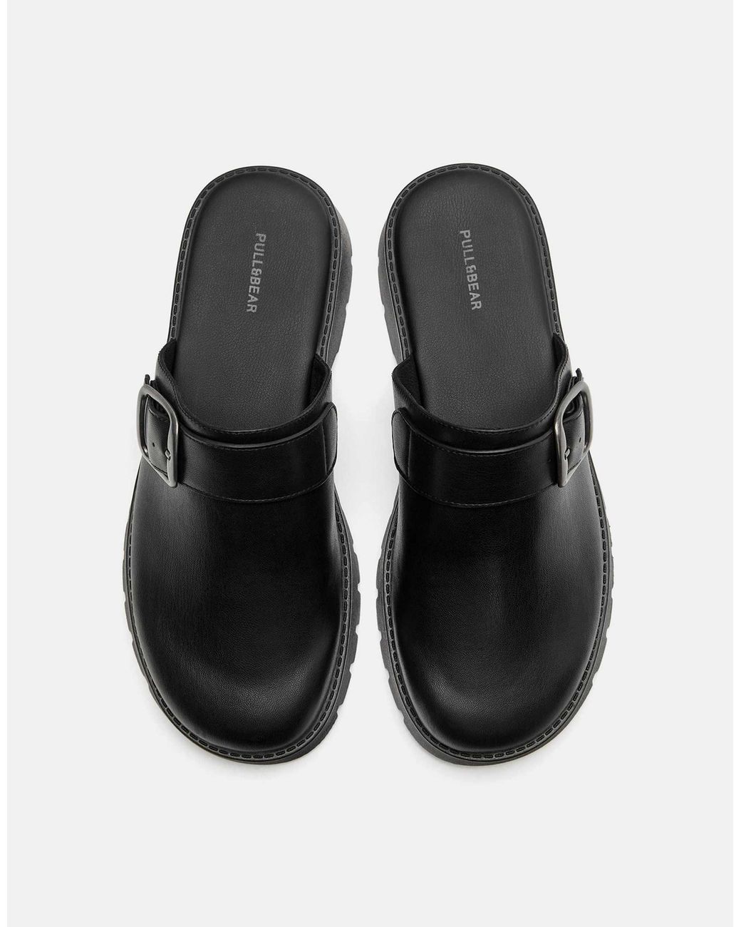 Pull&Bear – clogs in Black für Herren