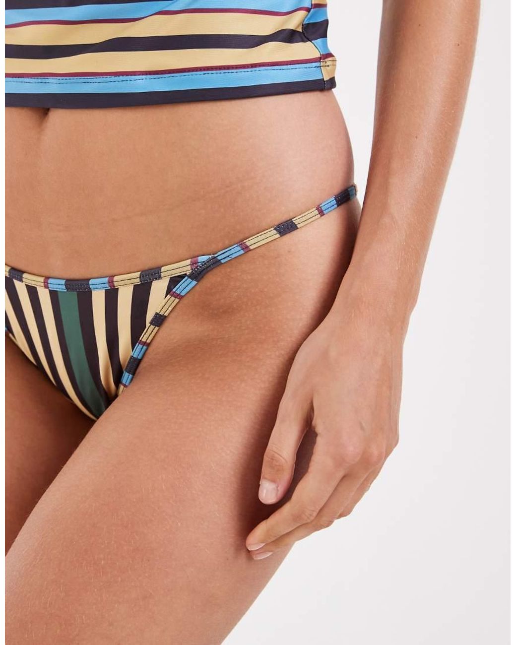 ASOS Blue Sammie San Andreas Tanga Bikini Bottom
