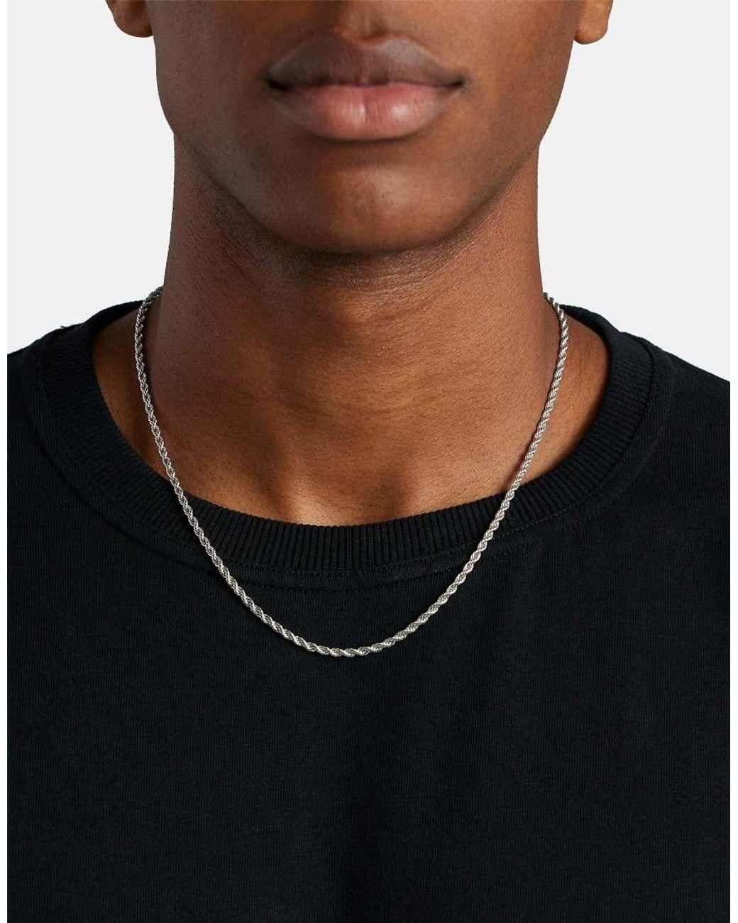 CERNUCCI White 3Mm Rope Chain for men