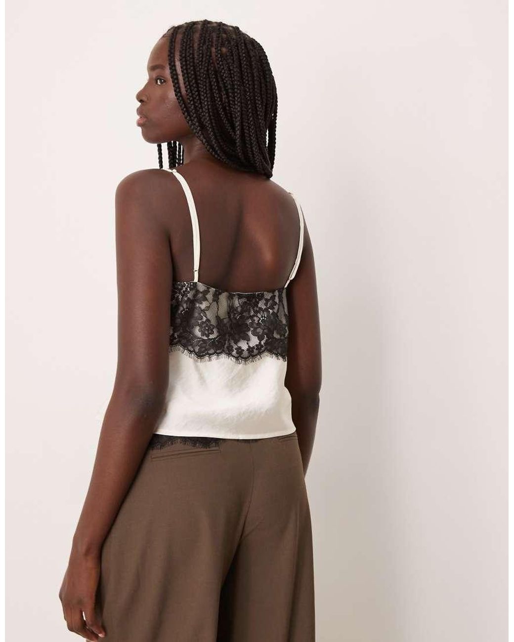 Abercrombie & Fitch Brown Lace Cami Top