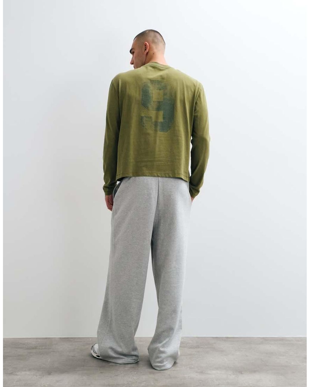Collusion Gray Oversized Heavyweight Relaxed Leg jogger for men