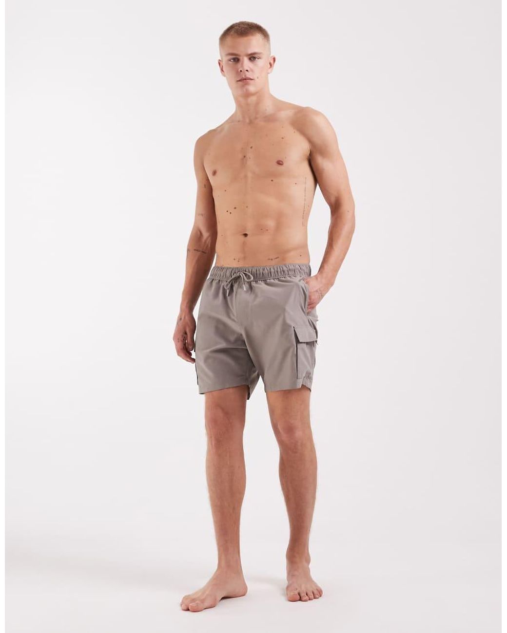 ASOS Gray Swim Shorts for men