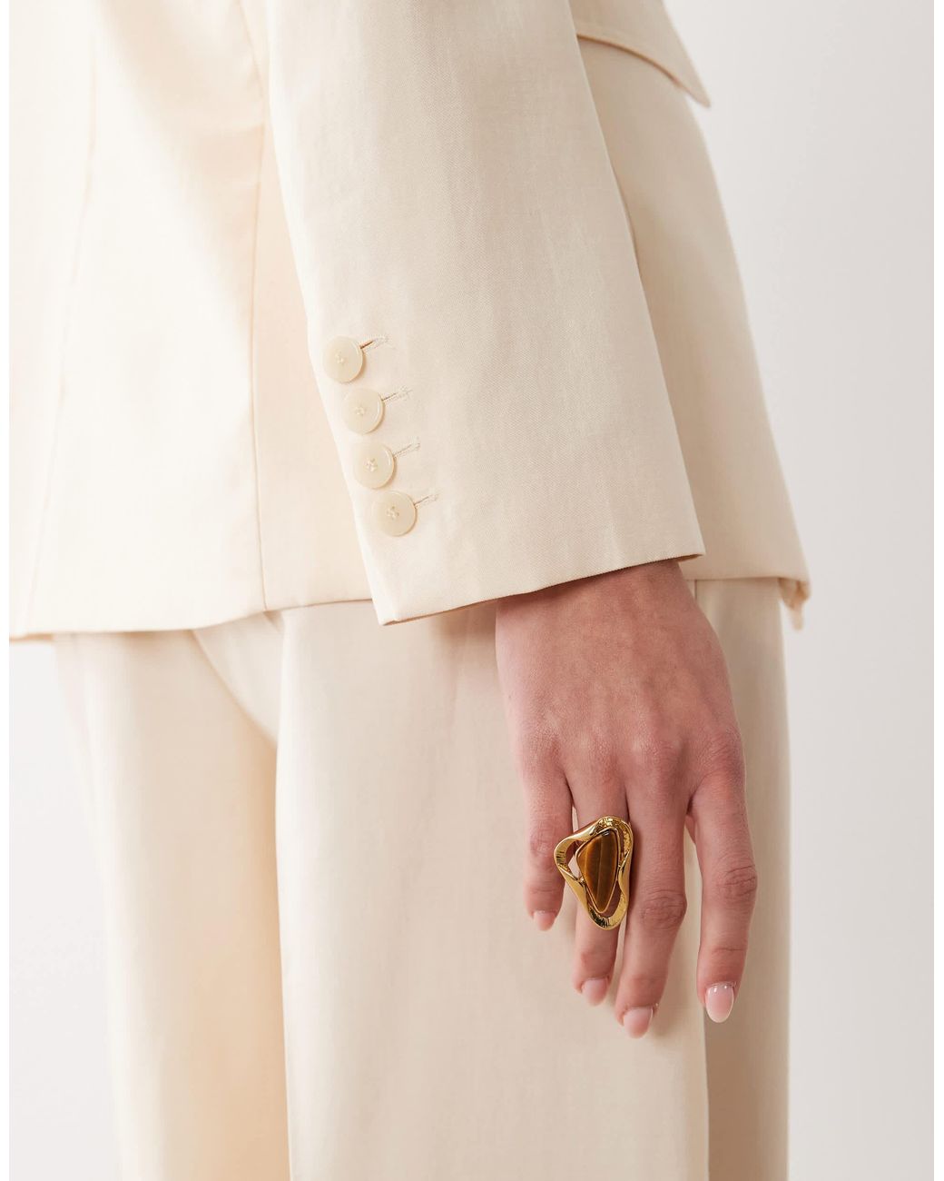 Veronica - blazer d'ensemble ajusté - beige Mango en coloris Natural