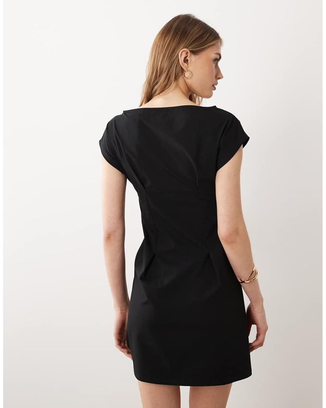 ASOS Natural Boat Neck Mini Dress