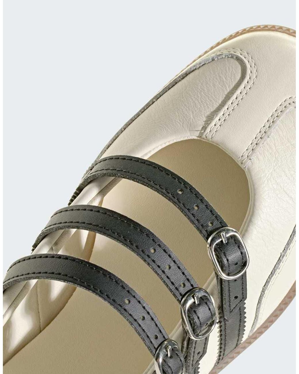 Adidas Originals White Samba Ballet Flats
